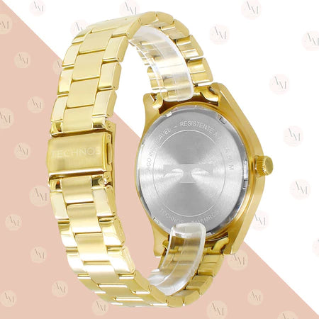 RELÓGIO DOURADO FEMININO TECH LUXO